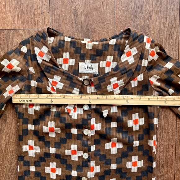 60s Mod Dagger Collar Mini Dress - Picture 6 of 9